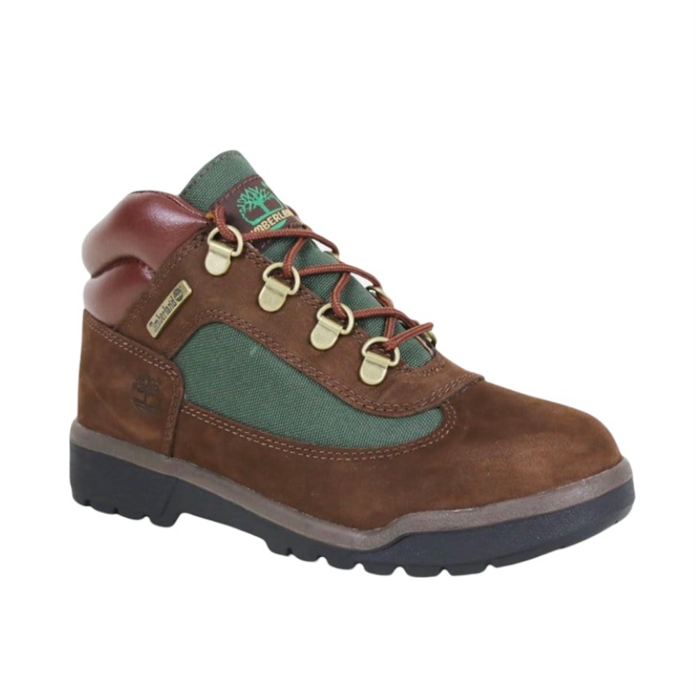Timberland Field Boot Pre-School Brown Green Leather 5.5